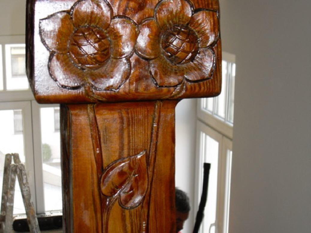 Ornamentiertes Holzdetail